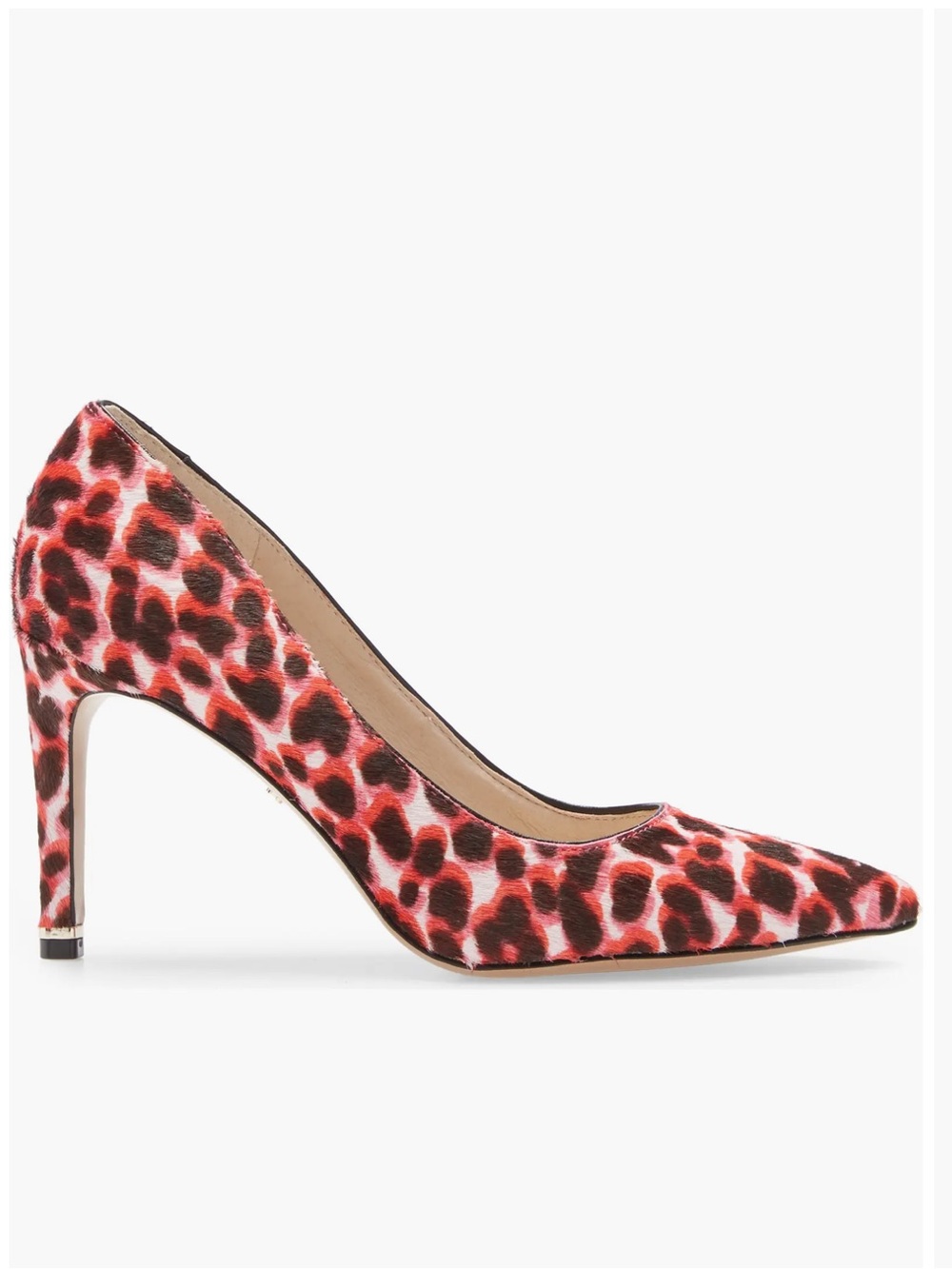 Kenneth Cole Riley 85 Calf Hair Leopard Print Pointed Toe Pump Size 7.5
